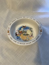 Vintage Avon Hey Diddle Diddle 1984 Baby's Keepsake Bowl Ceramic Nursery Rhyme