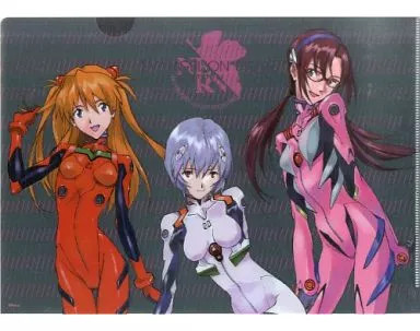 Evangelion A4 Clear File Set Rei Asuka Mari Theatrical Version (Salvage Vinyl)