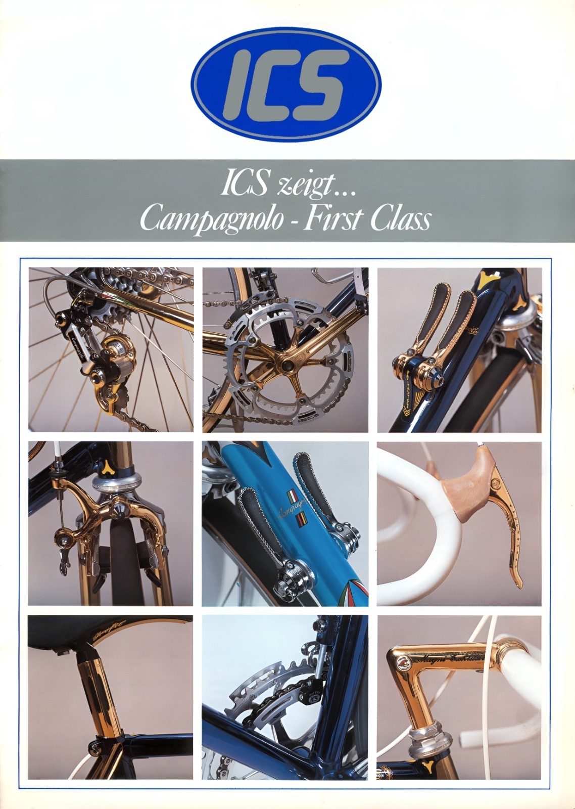3 Posters A4 Vintage Campagnolo ICS idée cadeau idéale pour passionné de vélo rétro