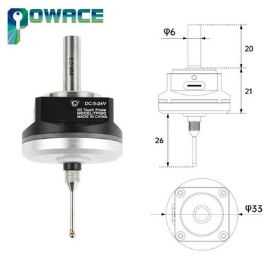V5 Anti-Roll 3D Touch Probe Edge Finder Alignment Desktop CNC Probe mach3 grbl