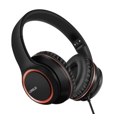 X8 OverEar Wired Headphones Microphone 1.45m TangleFree Nylon 3.5mm Black