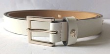 Kate Spade New York Studded Belt Leather Size Large Off White Gold Designer New