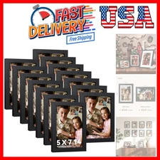 Versatile 14 Pack Black 5x7 Frames for Tabletop & Wall Display – Classic Design