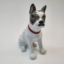 Vintage Chelsea House Boston Terrier Porcelain Figurine 8" Tall No Chips