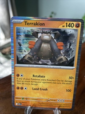 Terrakion 54/86 Holo White Flare | eBay