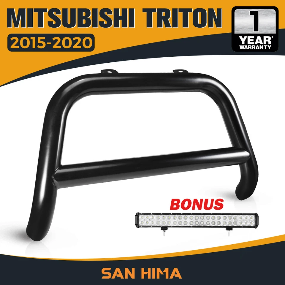 Nudge Bar Grille Guard for Mitsubishi Triton MQ OEM 2015-2020+20" LED Light Bar