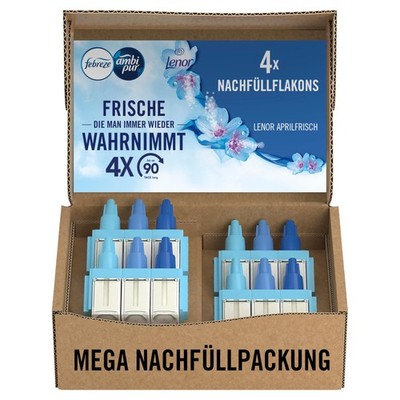 Febreze 3Volution Duftstecker 4x Nachfüllflakons 80 ml (1er Pack), Weiß 