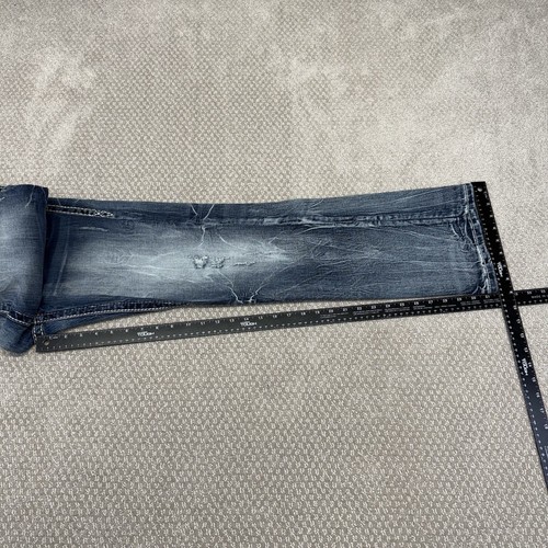 Jeans Rock Revival Para Hombres 30x32 Leif Bootcut Cuero Embellecido Denim Y2K Grunge - Imagen 7 de 8