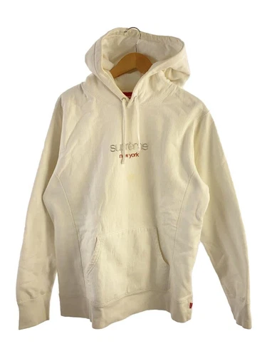 Sweat à capuche Supreme CHROME CLASSIC LOGO SWEAT À CAPUCHE L COTON blanc occasion