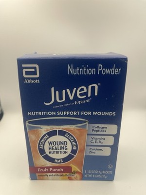 Abbott Juven Therapeutic Nutrition Support for Wounds Fruit Punch 1 Pack New