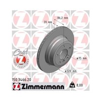 Zimmermann 150.3466.20 Bremsscheibe Hinterachse FüR Bmw