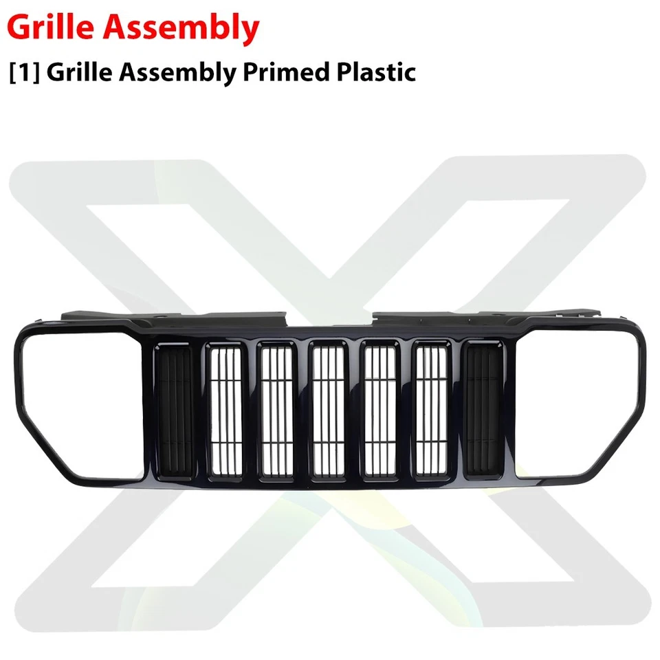 Front Bumper Cover Primed Plastic & Grille Assembly For 2008-2012 Jeep Liberty — 第 4/4 张图片