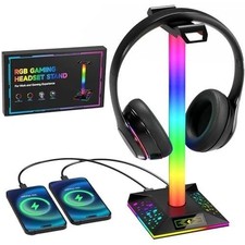 Headphone Stand Gaming Headset Holder Rgb Pc Gaming Accessories for Desk Cool...