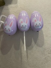 SEE'S CANDIES Lot of 3 Happy Easter Lollipop Covers Bunny Egg Spring Pastel NEW