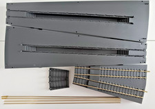 Lot De 9 Pièces Jouef HO – Tablier De Pont Avec Parapets Et Rails – Vintage
