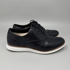 Cole Haan Original Grand Shoes Women's Size 7.5B Black Wingtip Oxfords W02618