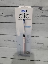 Oral-B Clic Manual Toothbrush Ultimate Clean Rose Quartz Magnetic Brush Holder