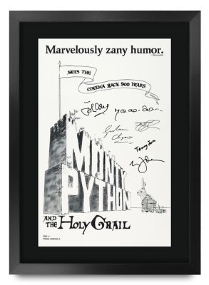 Monty Python und der Heilige Gral A3 gerahmt John Cleese Poster signiert Film Fans