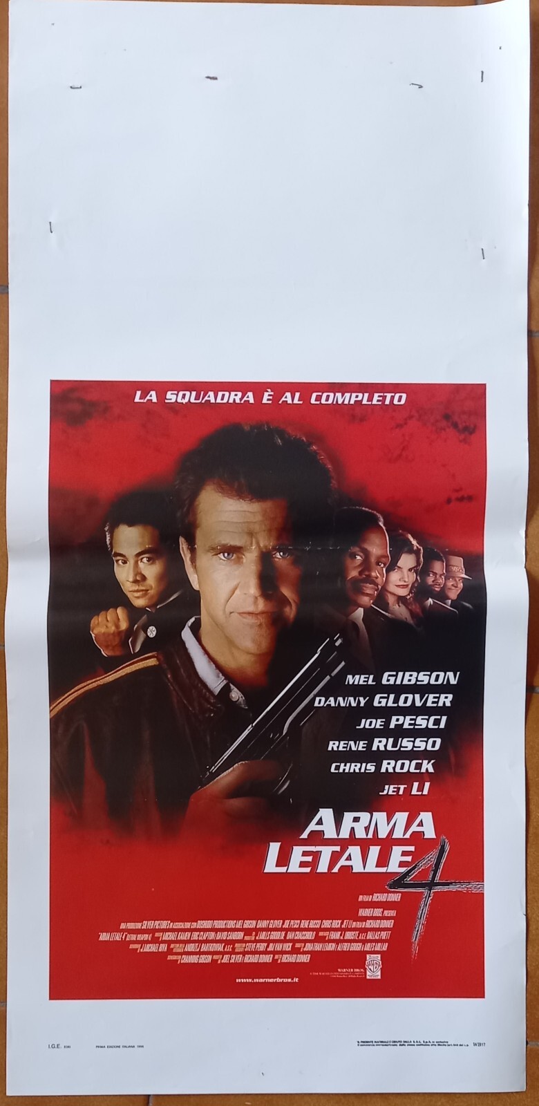 Locandina originale film Arma letale 4 (1998) - Regia di Richard Donner