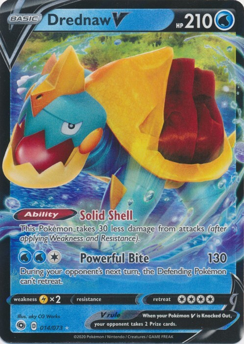 Holo Drednaw V 14/73 Ultra Rare Champion's Path Pokemon TCG
