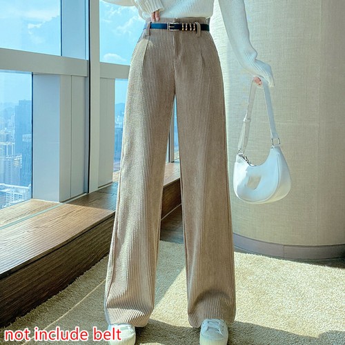 Women Wide Leg Straight Trousers Pants 