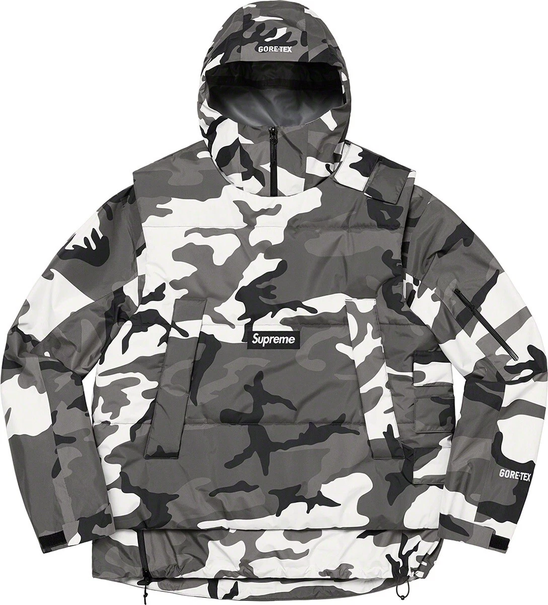 Supreme 2 en 1 coque GORE TEX + gilet coupe vent CAMO FW22 taille XXL veste neuve avec étiquettes