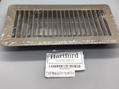 4x10 Brown Metal 2 Way Floor Registers 