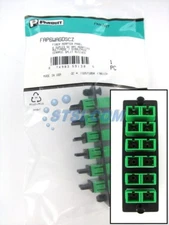 Panduit FAP6WAGDSCZ Fiber Panel 6 SC APC Duplex Singlemode Adapters Green ~STSI
