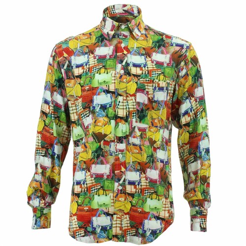 Herren Slim Business Hemd Floral Grün