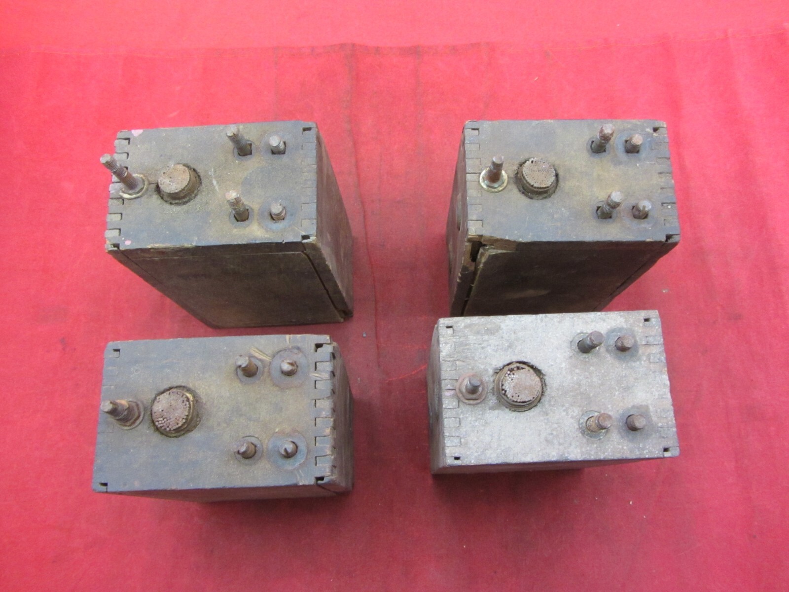 LOT OF 4 VINTAGE ANTIQUE FORD MODEL T A IGNITION COILS BUZZ BOX AS IS