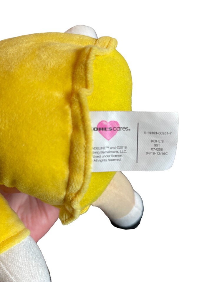 Kohls Cares Madeline Plush Doll Baby Stuffed Animal Toy 14" Yellow