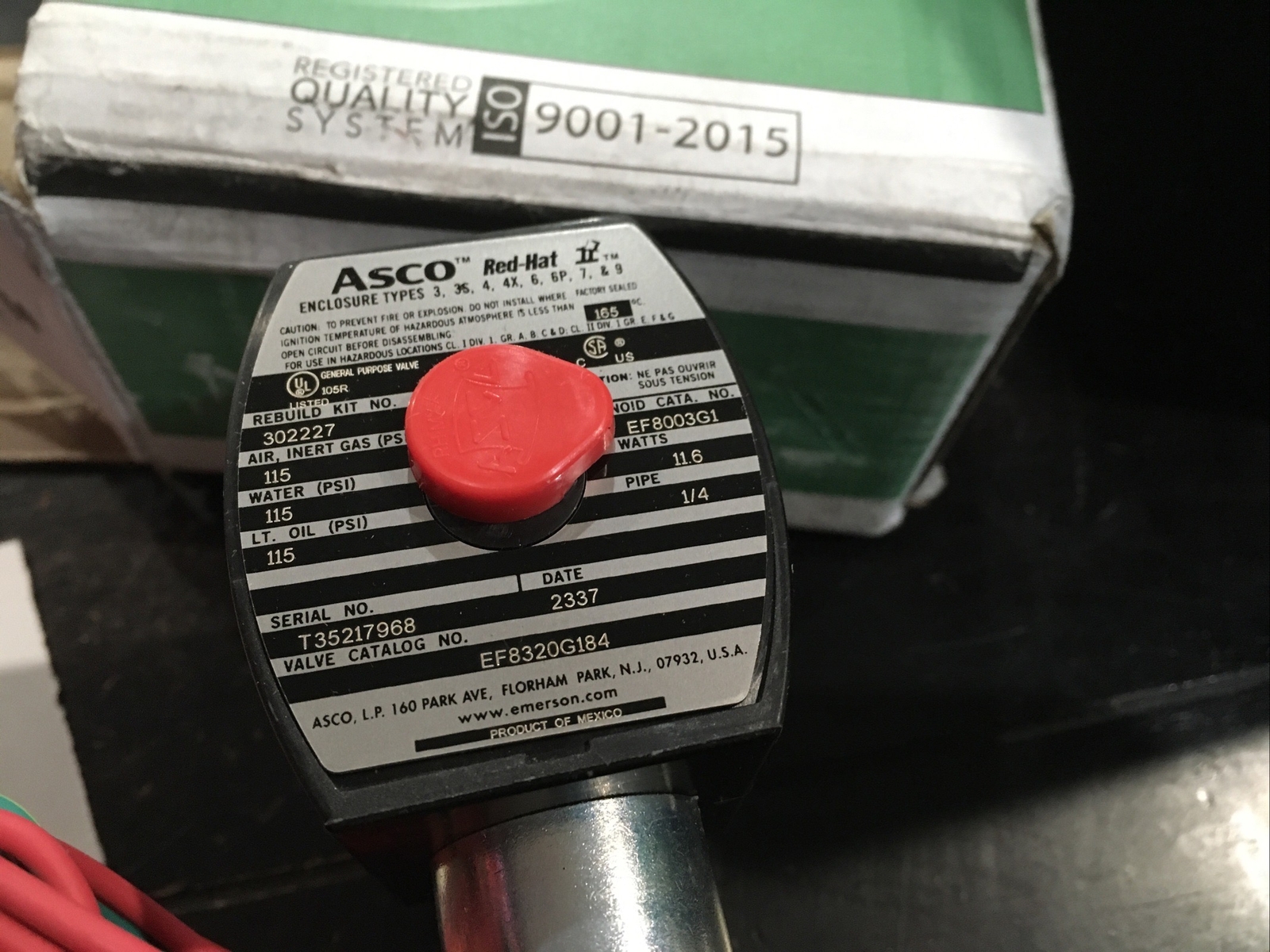 Asco EF8320G184 Quick Exhaust Solenoid Valve eBay