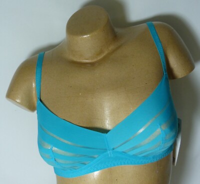 PASSIONATA GRAPHIC Bandeau BH blau türkis neu mit Etikett