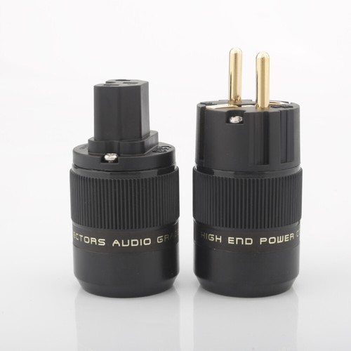 HIGH-END HIFI SCHUKOSTECKER KALTGERÄTEBUCHSE VERGOLDETE KONTAKTE VERBINDER - Afbeelding 5 van 10