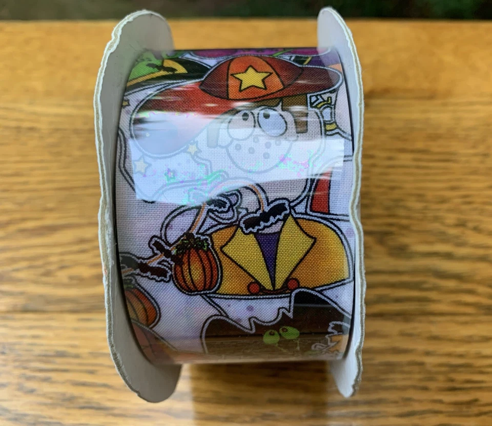 Multi-Color Kid’s Halloween Costumes 2” Cotton Fabric Craft Floral Ribbon: 20 Yd - Image 2 of 4