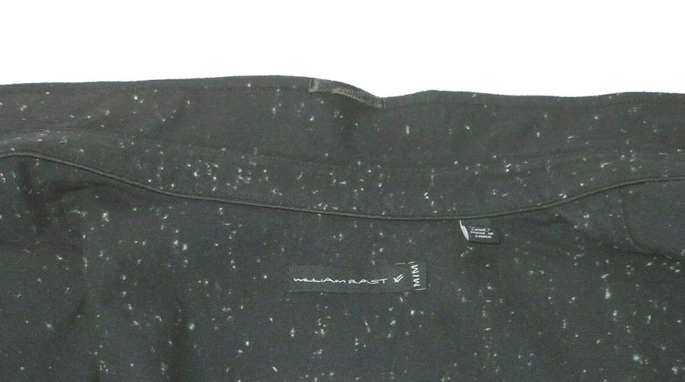 487-M255-8Q  William Rast white dots texture on black thick button shirt. Foto 2 de 4