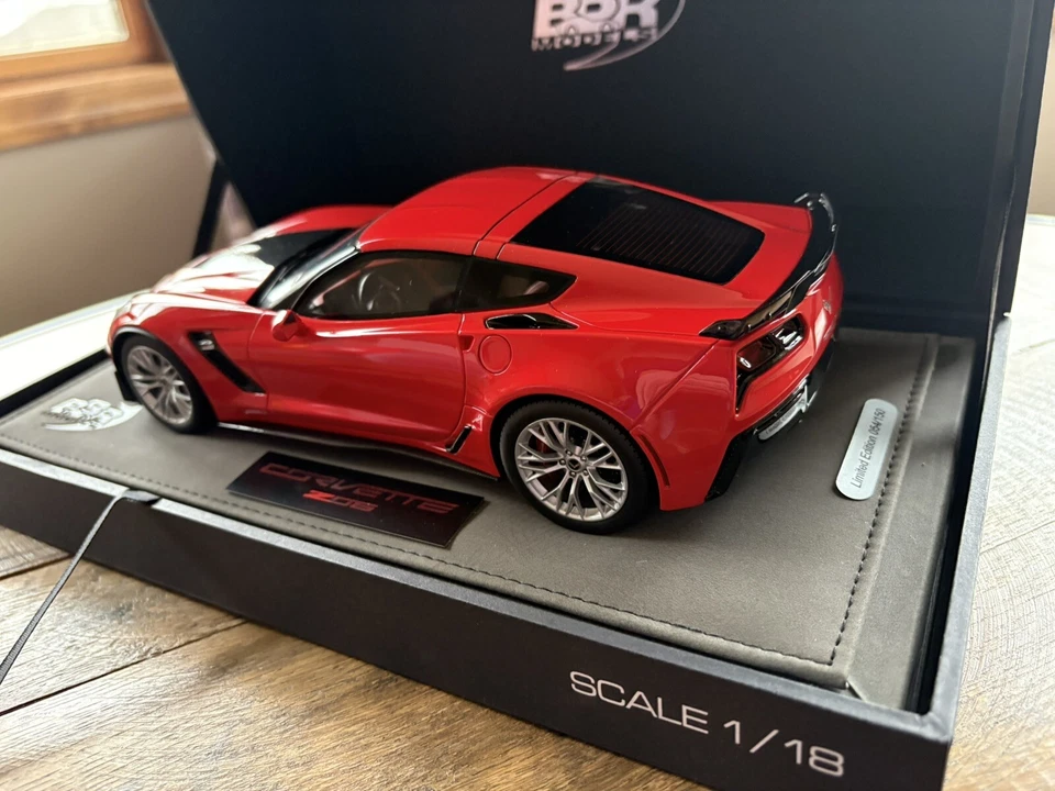 雪佛兰 Corvette C7(火炬红)限量版 # (054/150)BBR 压铸 1:18 — 第 3/4 张图片