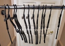 12 Black Travel Hangers Portable Folding Travel Accessory Drying Rack FREE SHIP