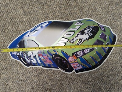 VINTAGE  NASCAR BUSH SERIES TIMBER WOLF RACING -NOS METAL SIGN