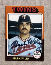 1975 Topps Custom Mark Wiley Signed Minnesota Twins Cards That Never Were 1