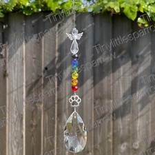 Neu Sonnenf&auml;nger Denkmal ~ Pfote und Engel ~ Haustierverlust Regenbogenbr&uuml;cke ~ Katze ~ Hund