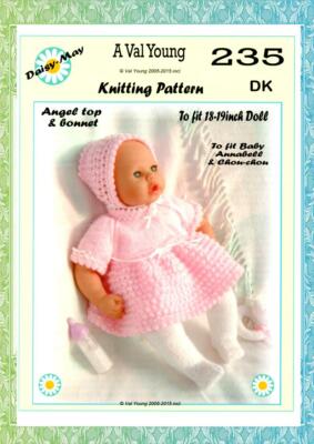 PUPPEN STRICKANLEITUNG für Annabell No 235 17''-19'' Puppe A Val Young Schnittmuster