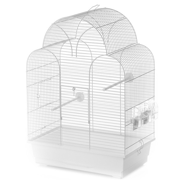Duvo+ VogelkäFig Sonia Weiß 45X28X63Cm FüR 2 VöGel, Schubfach & ZubehöR-image