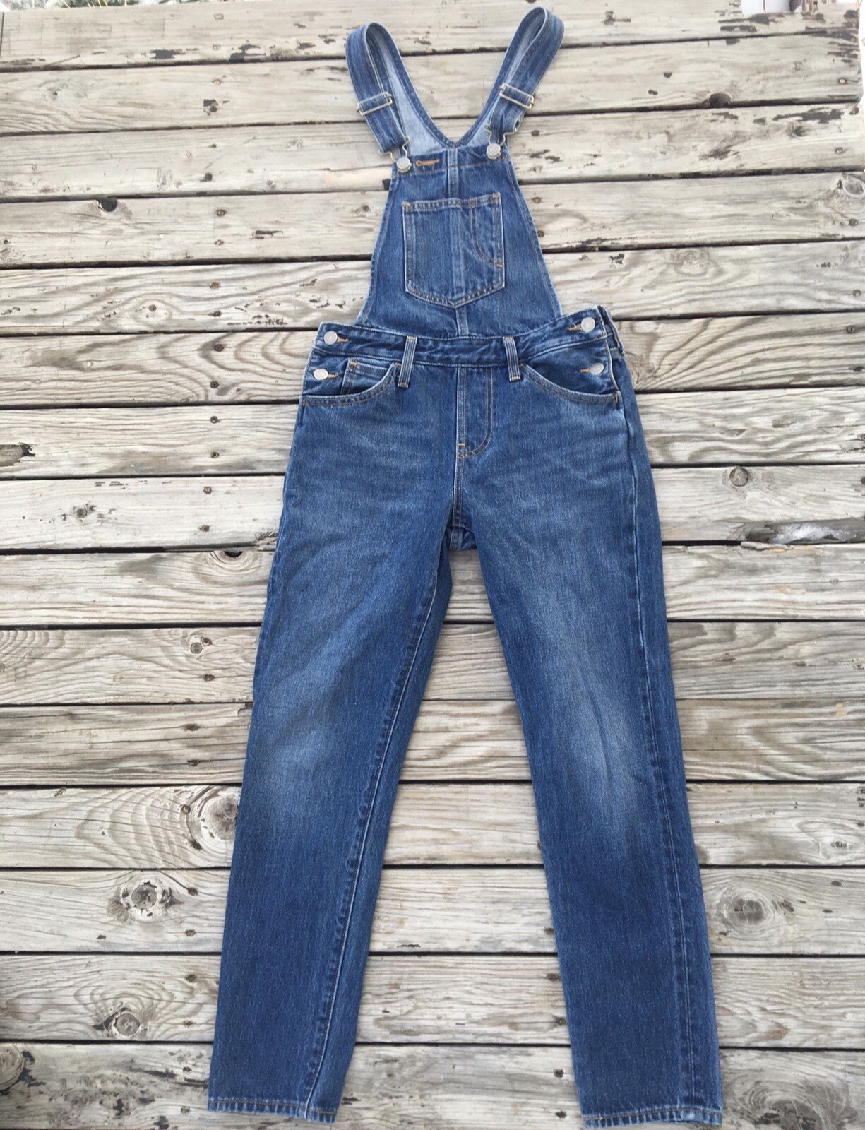 Levis Blue Utility Bib Overalls Slim Taper Fit Size S… Gem
