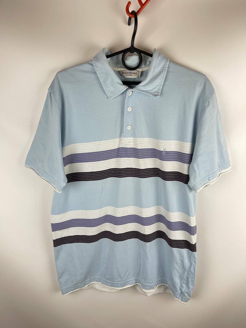 Polo a righe blu Yves Saint Laurent taglia L