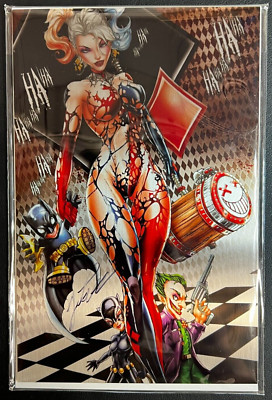 White Widow #3 Puddin' Symbiote Metal Virgin Variant SIGNED by Jamie Tyndall NM!