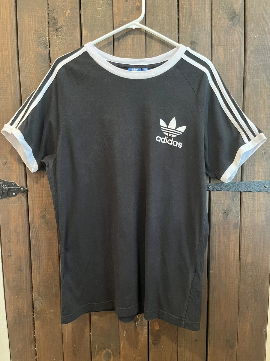 Adidas Original Adicolor Classics 3 Stripes Tee ~ Men Size Large ~ SS Black  | eBay | Sport-T-Shirts