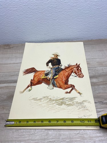 Vtg 1956 Art Print A Cavalry Officer By Frederic Remington - Picture 6 of 7