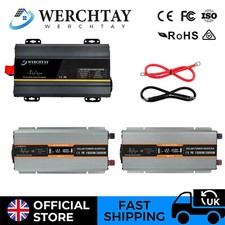 Power Inverter 3000W 3600W 5000W Pure Sine Wave 12V To 240V Converter Camping UK