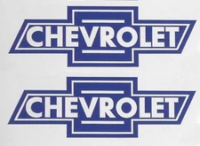CHEVROLET Old School PAIR Emblem Vinyl Sticker Decal ~ Any Color ~ 3 Sizes 